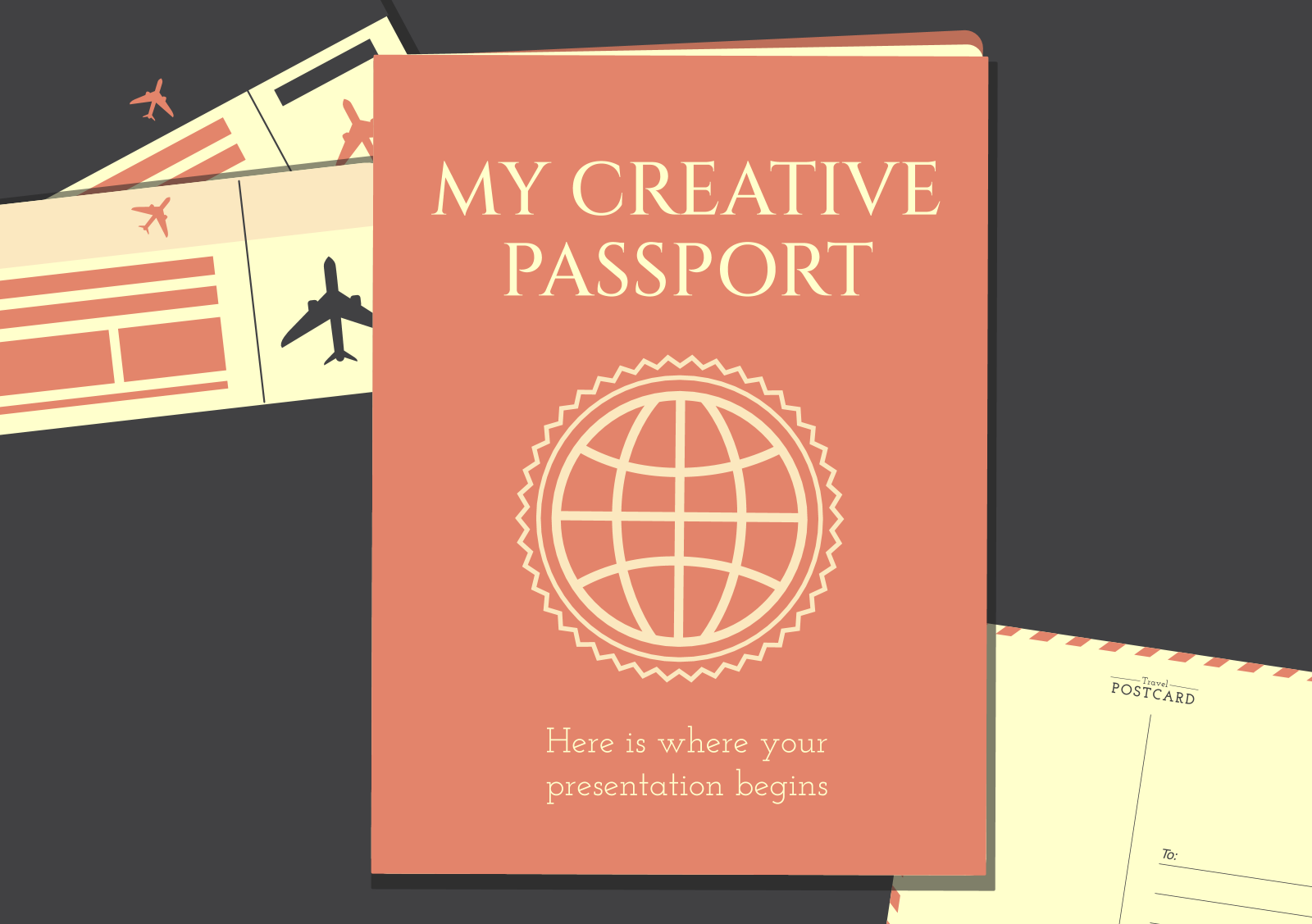 我的创意护照PowerPoint模板